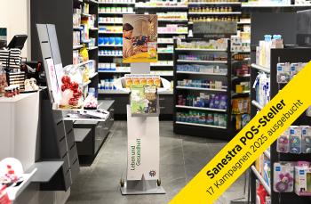 Sanestra: physische Markenpräsenz direkt am POS – mit Originalprodukten