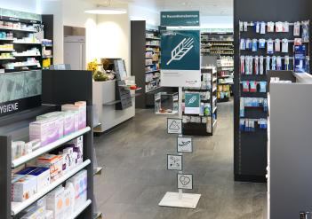 Amavita: Dienstleistung Konzept POS Bodensteller Individuell 