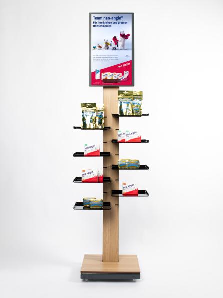 Kundenstopper Produktsteller Referenz Digital Signage Swidro AG