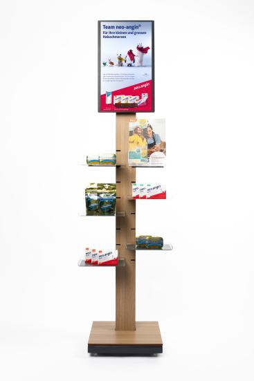 Kundenstopper Digital Signage Referenz Swidro AG