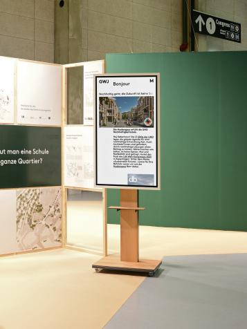 TV Ständer Digital Signage Messestand Digital Referenz Swissdidac & Worlddidac Bern